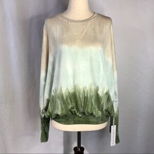 NWT YFB ombré tie dye batwing rayon sweatshirt S